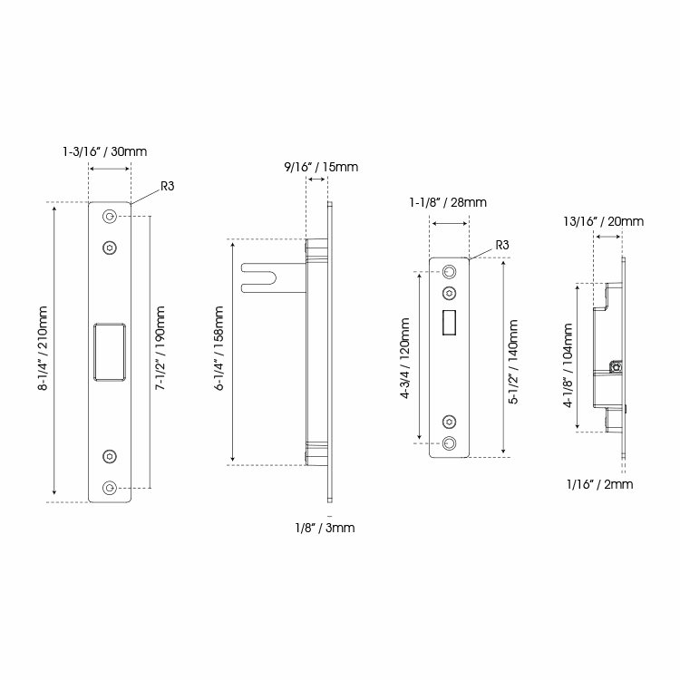 Sliding Door Lock Stainless Steel JK20925 Jako Hardware